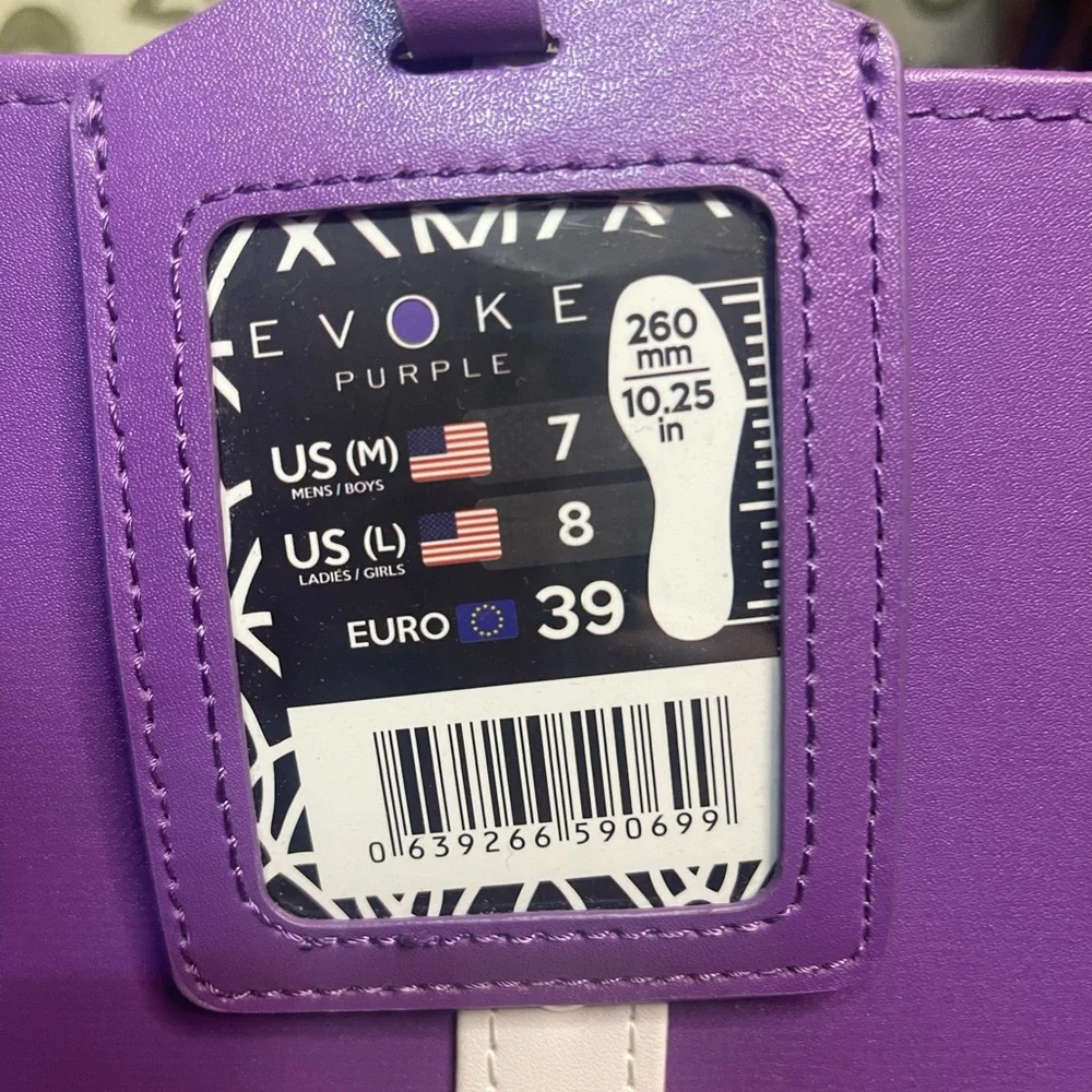Purple Suede Roller Skates with Custom Wheels & Tote Box - Picture 6 of 16
